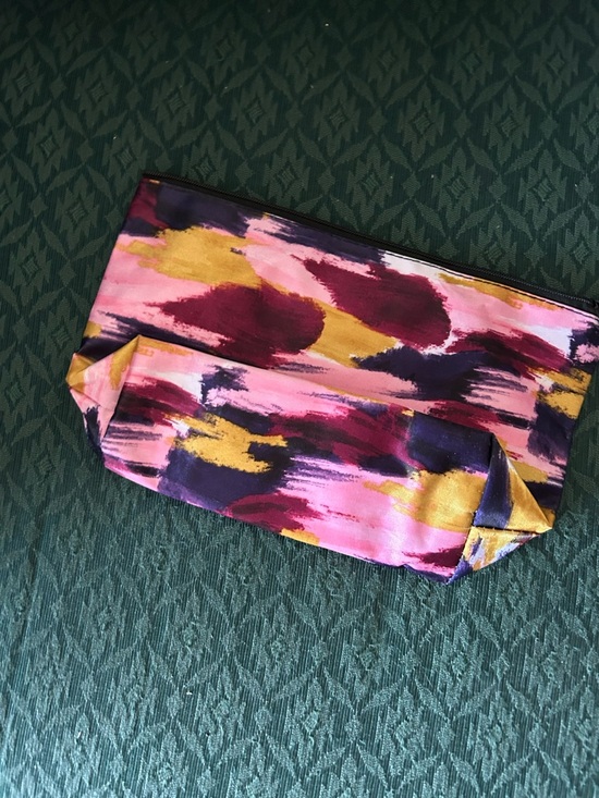 Handbags - Abstract Pink & Gold Brushstroke Cosmetic Bag